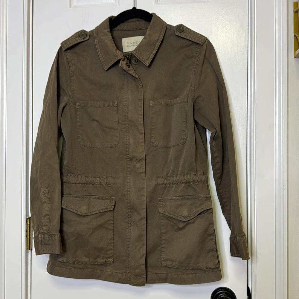 Hinge  Olive Green Utility Jacket XS - Picture 3 of 8